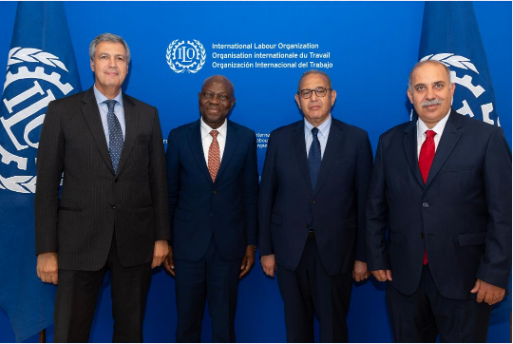 رئيس منظمة الأعراف يلتقي المدير العام لمكتب العمل الدولي